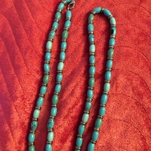 Chaps turquoise color necklace
